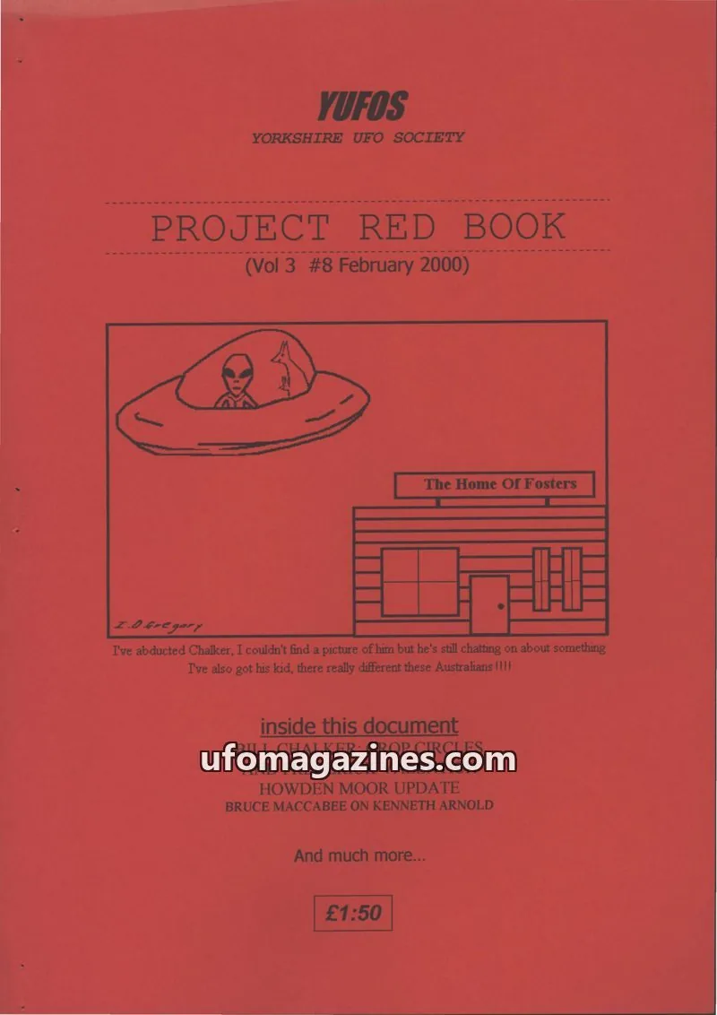 Cover of YORKSHIRE UFO SOCIETY issue Vol 3 #8: PROJECT RED BOOK