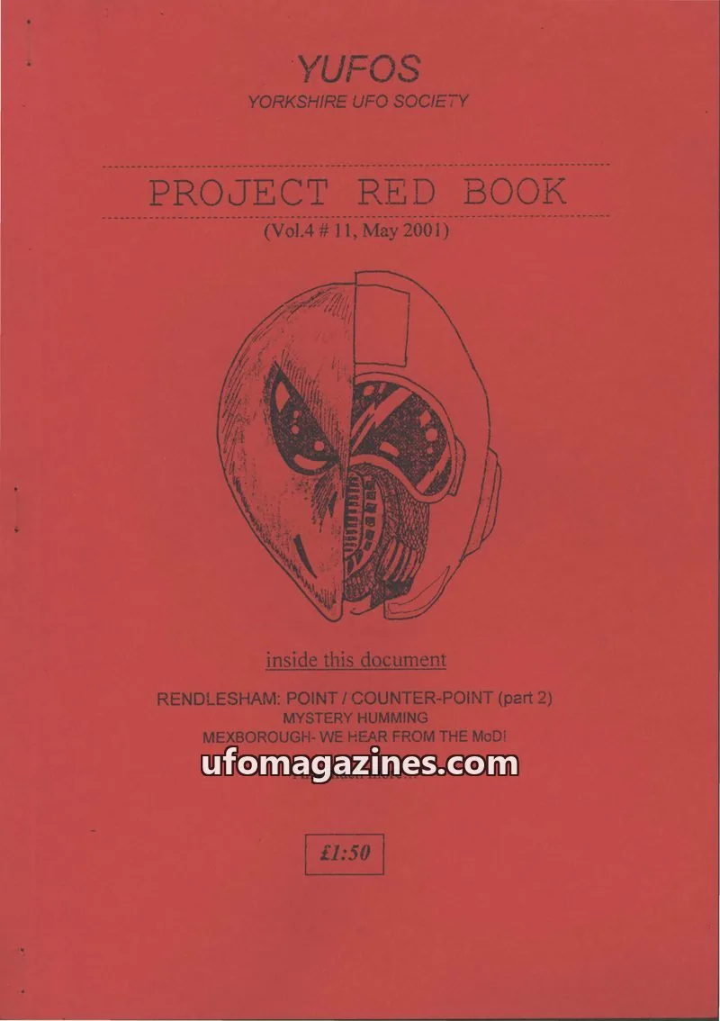 Cover of YORKSHIRE UFO SOCIETY issue Vol.4 # 11: PROJECT RED BOOK