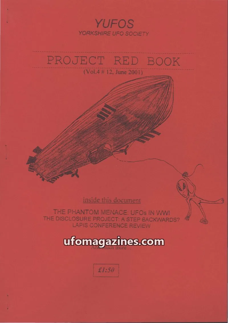 Cover of YORKSHIRE UFO SOCIETY issue Vol.4 # 12: PROJECT RED BOOK