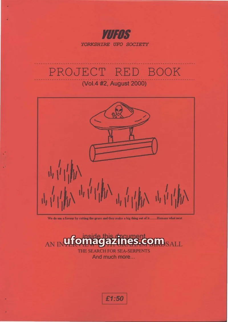 Cover of YUFOS Yorkshire UFO Society issue Vol.4 #2: PROJECT RED BOOK