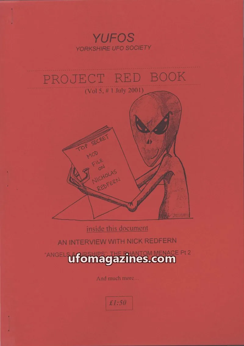 Cover of YUFOS Yorkshire UFO Society issue 1: PROJECT RED BOOK