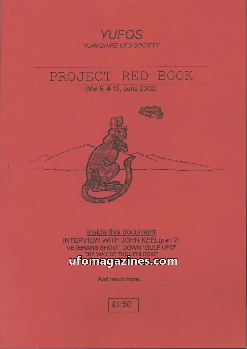 Cover of Yorkshire UFO Society issue Vol 5, # 12: PROJECT RED BOOK