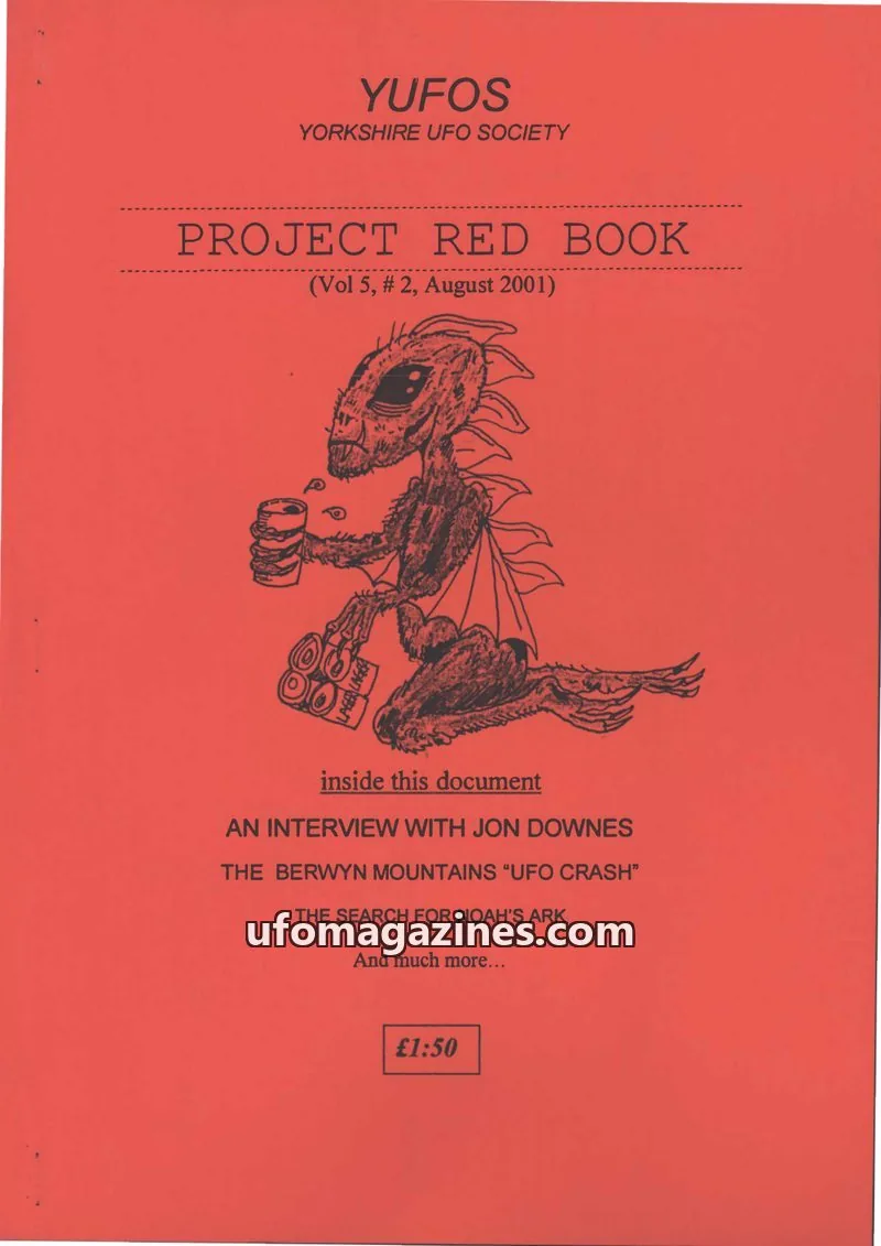 Cover of YORKSHIRE UFO SOCIETY issue Vol 5, # 2: PROJECT RED BOOK