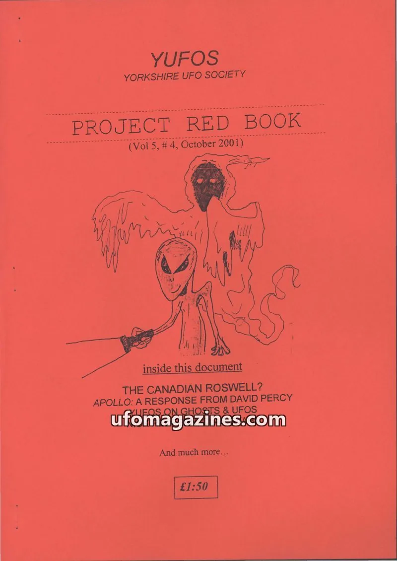 Cover of YUFOS YORKSHIRE UFO SOCIETY issue Vol 5, # 4: PROJECT RED BOOK
