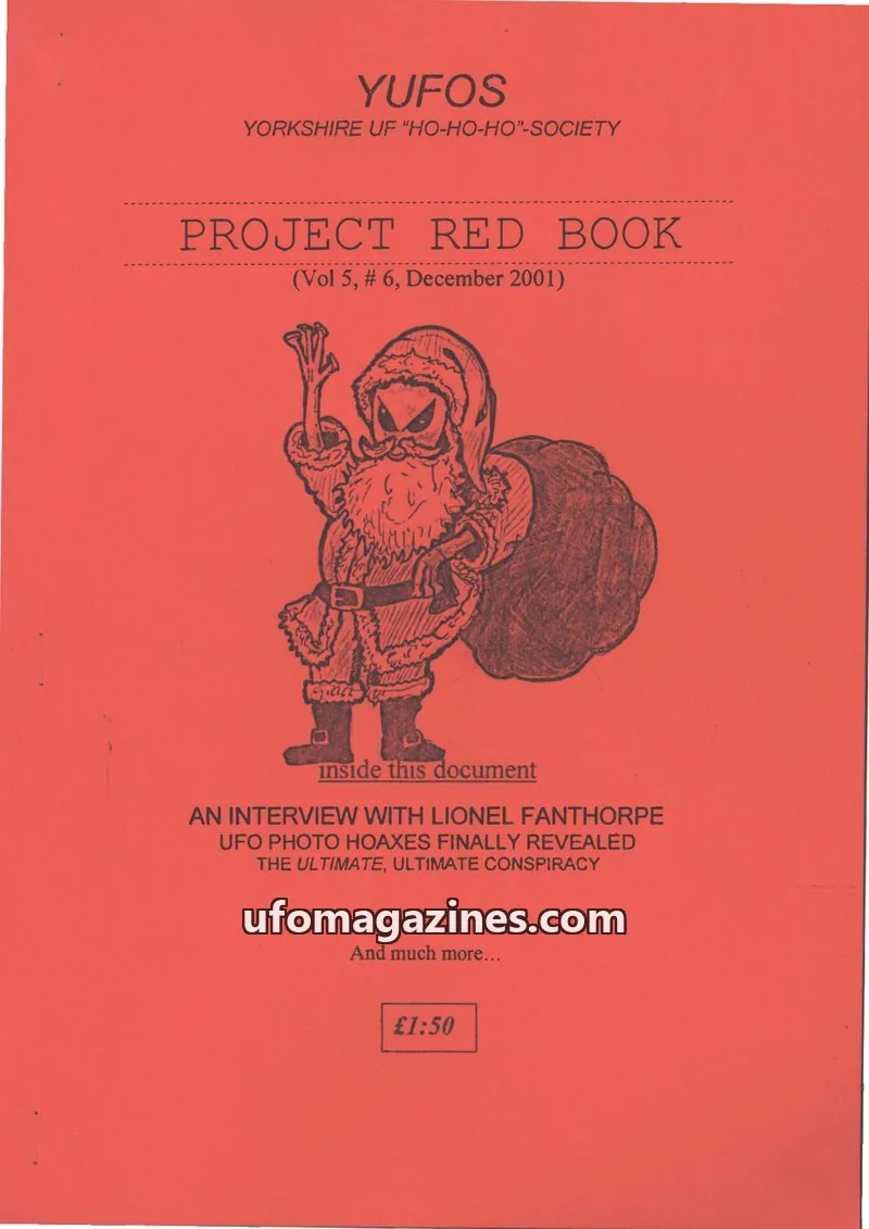Cover of YORKSHIRE UFO SOCIETY issue Vol 5, # 6: PROJECT RED BOOK