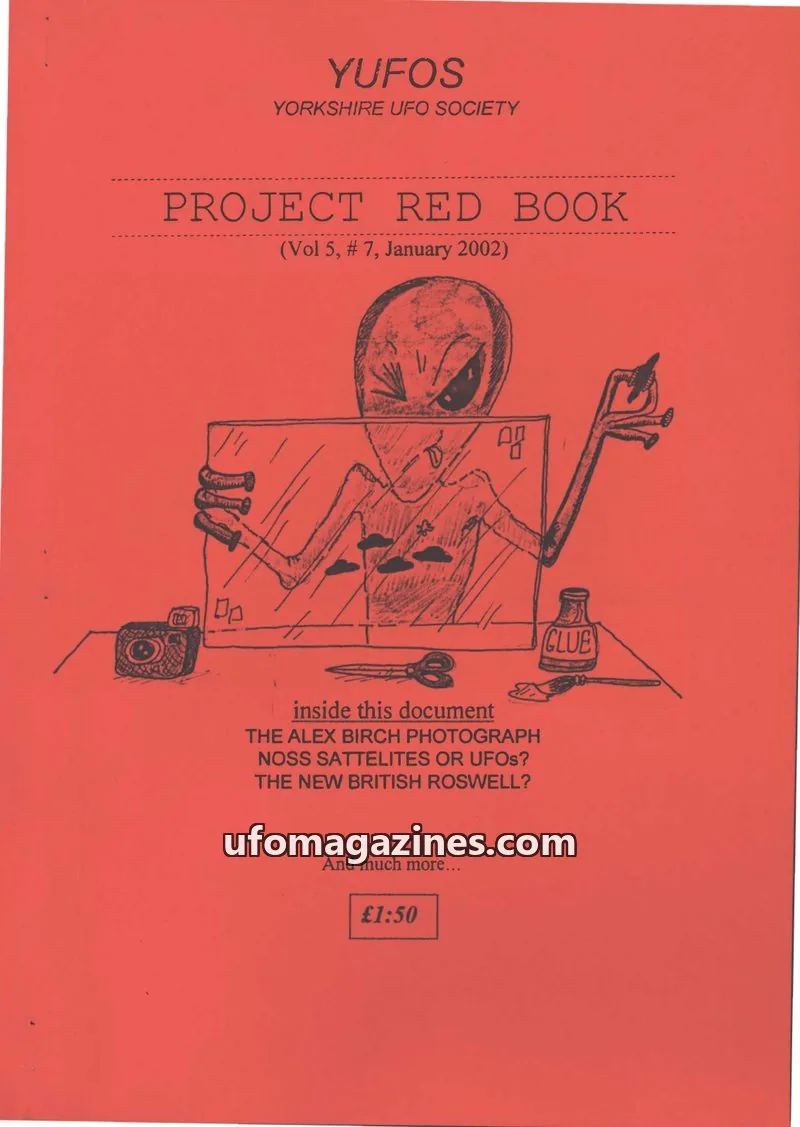 Cover of YORKSHIRE UFO SOCIETY issue Vol 5, # 7: PROJECT RED BOOK
