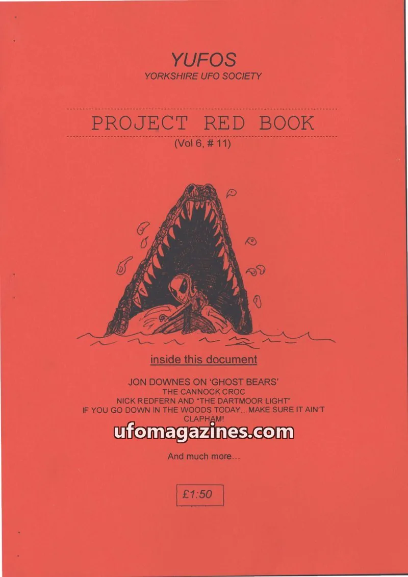 Cover of YORKSHIRE UFO SOCIETY issue 11: PROJECT RED BOOK
