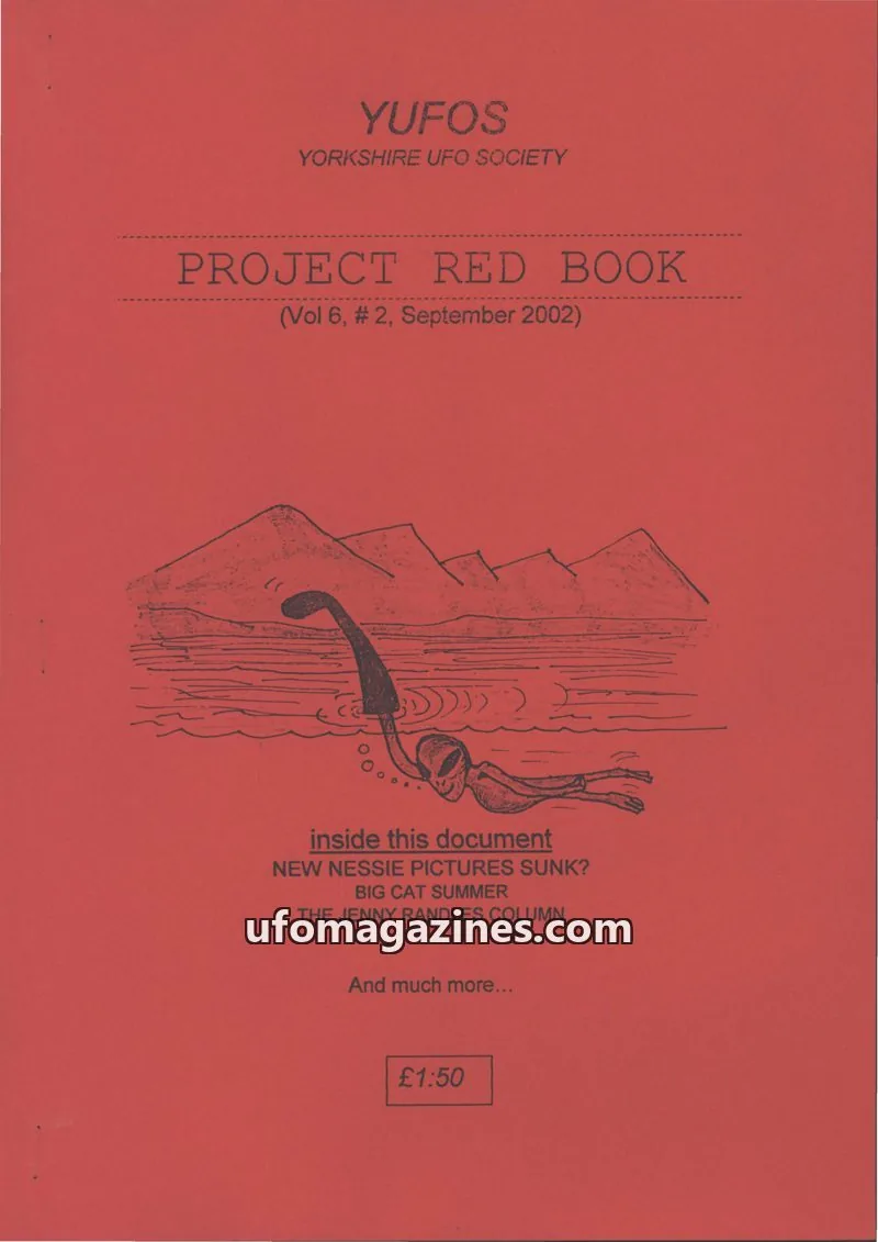 Cover of YORKSHIRE UFO SOCIETY issue Vol 6, #2: PROJECT RED BOOK
