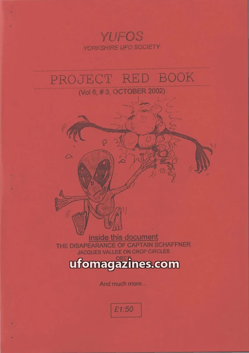 Cover of YORKSHIRE UFO SOCIETY issue Vol 6, #3: PROJECT RED BOOK