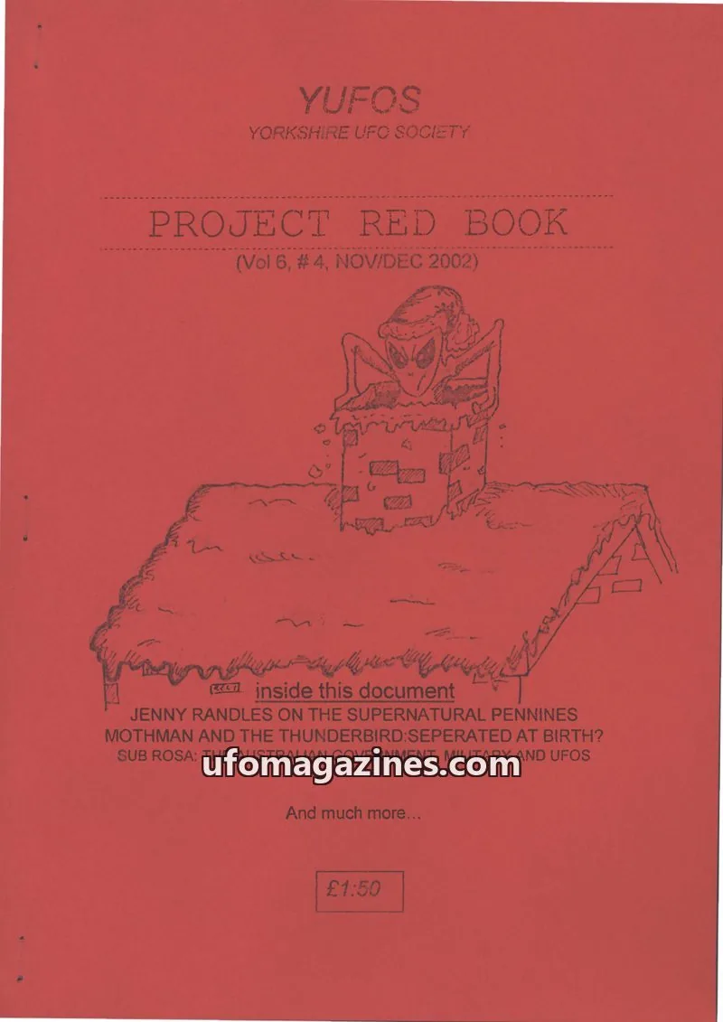 Cover of YORKSHIRE UFO SOCIETY issue Vol 6, #4: PROJECT RED BOOK