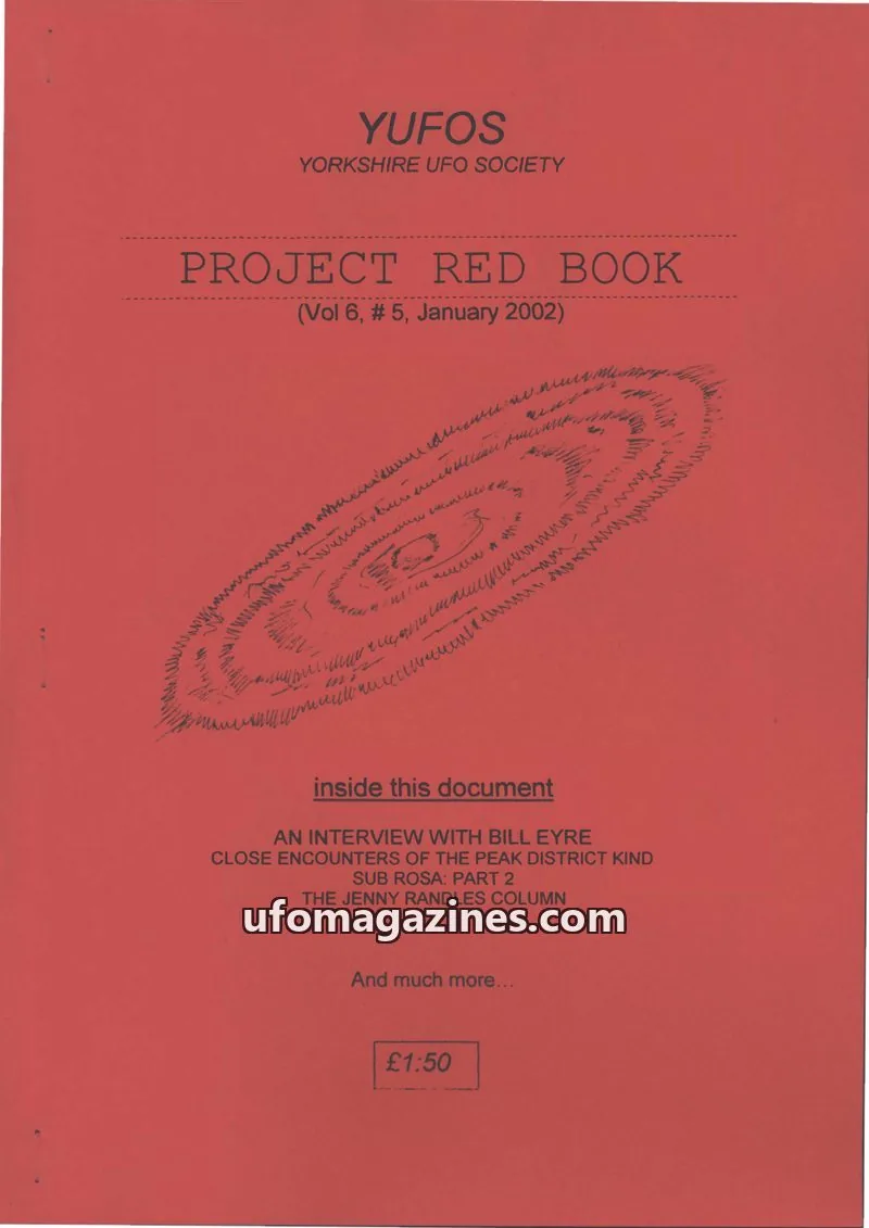 Cover of YUFOS YORKSHIRE UFO SOCIETY issue Vol 6, # 5: PROJECT RED BOOK
