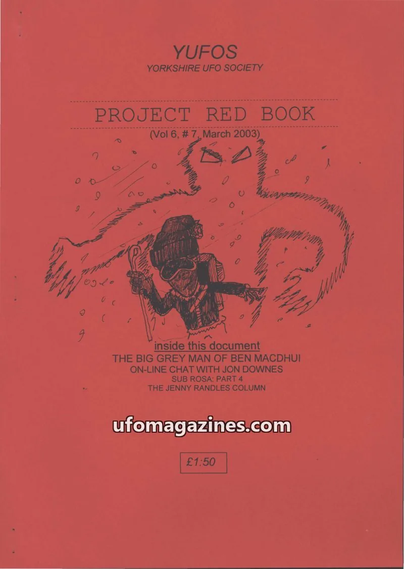 Cover of YORKSHIRE UFO SOCIETY issue Vol 6, #7: PROJECT RED BOOK