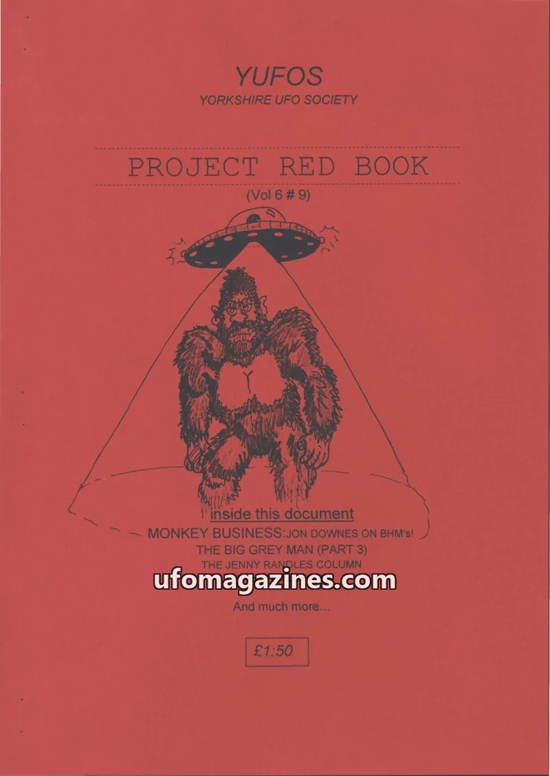 Cover of YORKSHIRE UFO SOCIETY issue Vol 6 # 9: PROJECT RED BOOK