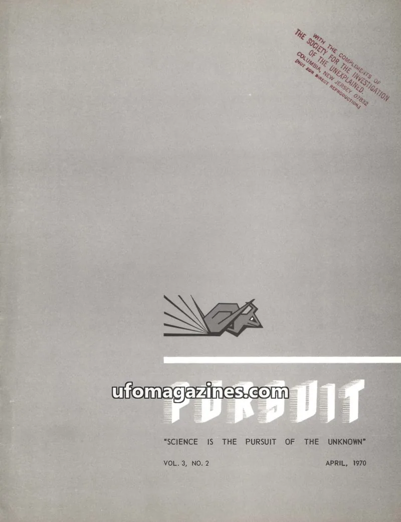 Cover of The Society for the Investigation of the Unexplained issue VOL. 3, NO. 2: PURSUIT