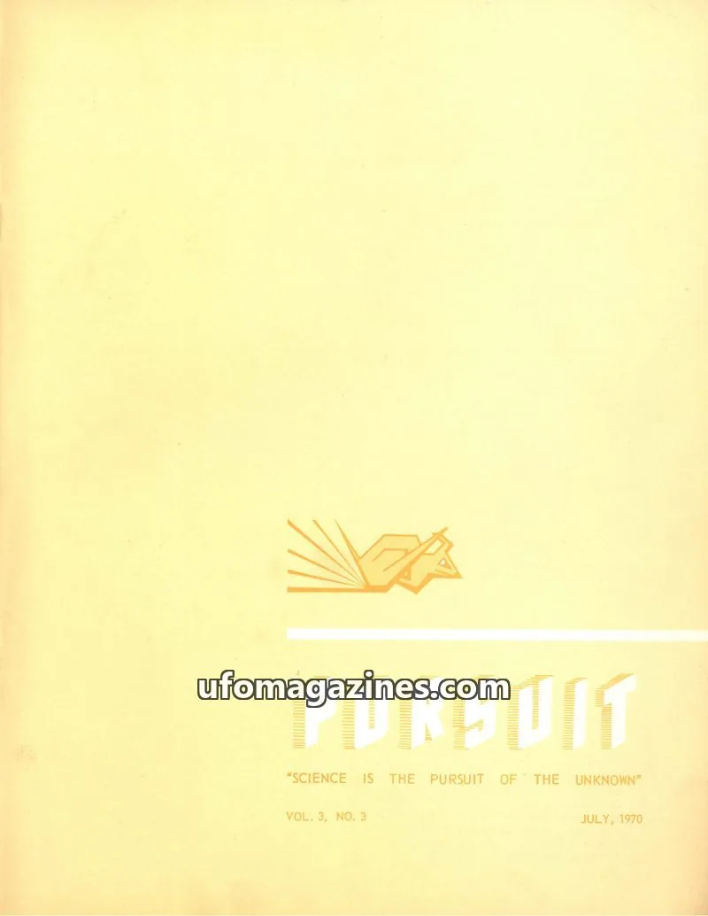 Cover of Society for the Investigation of the Unexplained issue VOL. 3, NO. 3: PURSUIT