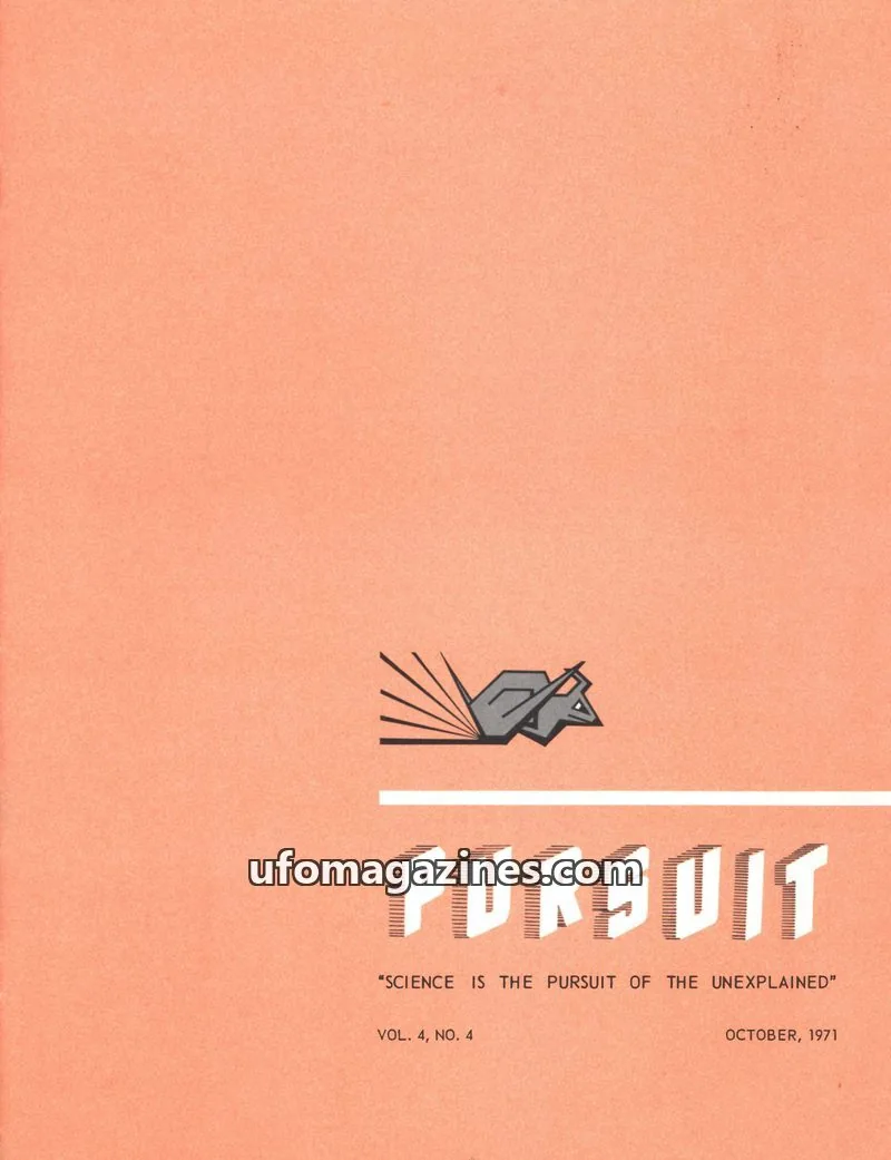 Cover of SOCIETY FOR THE INVESTIGATION OF THE UNEXPLAINED issue VOL. 4, NO. 4: PURSUIT