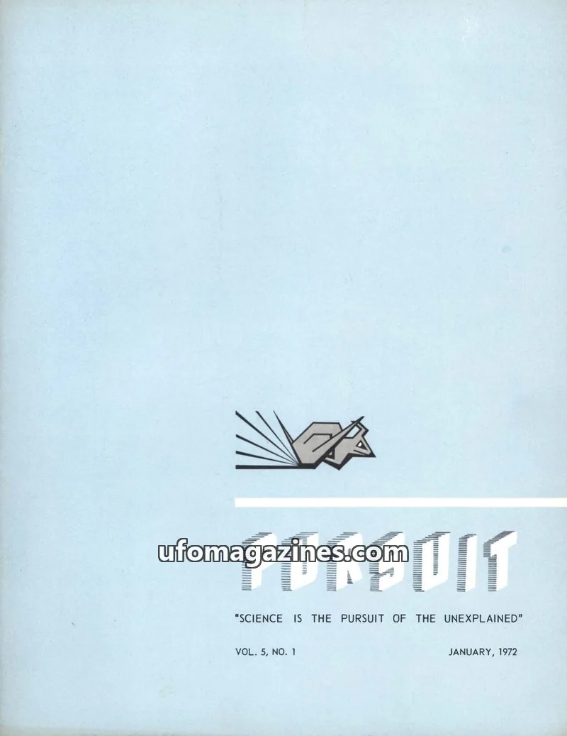Cover of SOCIETY FOR THE INVESTIGATION OF THE UNEXPLAINED issue VOL. 5, NO. 1: PURSUIT