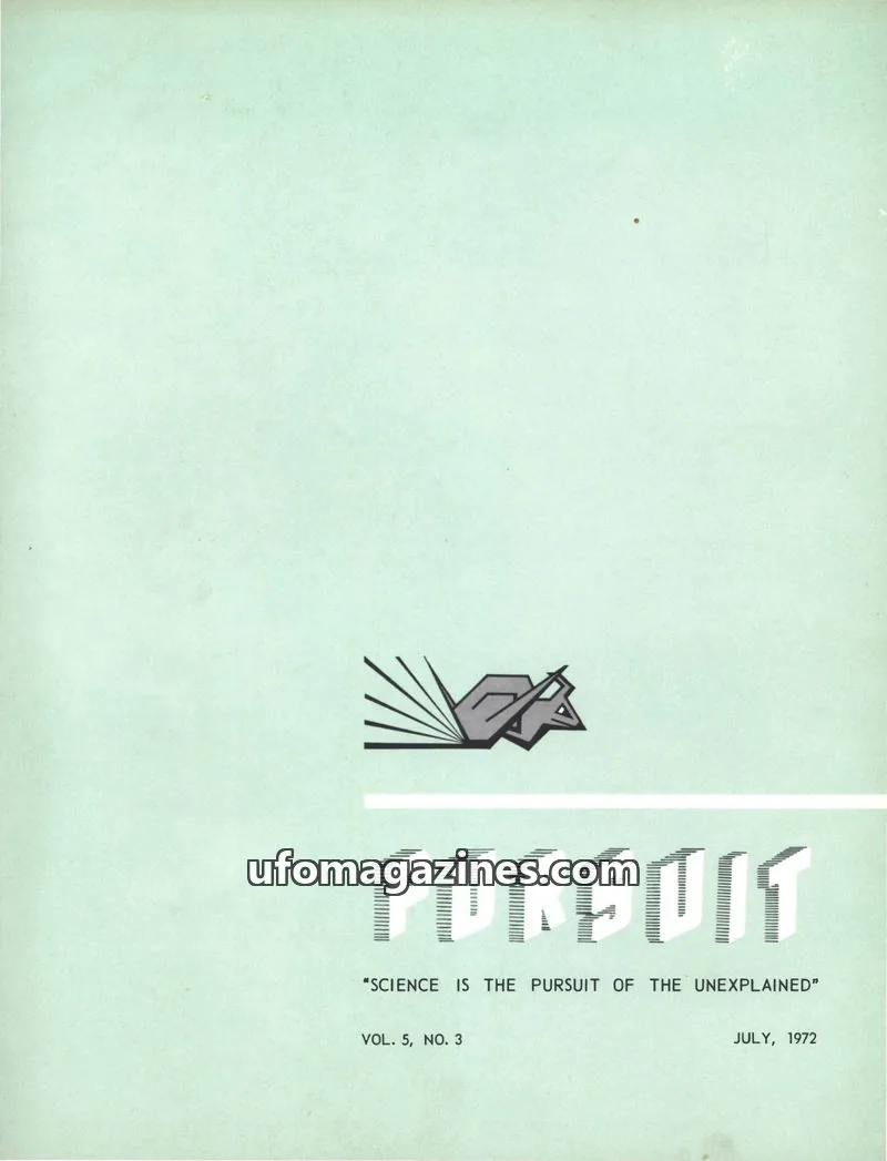 Cover of Society for the Investigation of the Unexplained issue VOL. 5, NO. 3: PURSUIT