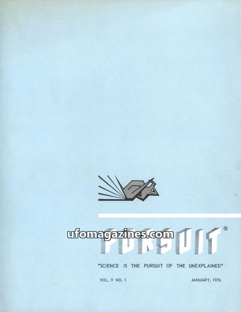 Cover of Society for the Investigation of the Unexplained issue VOL. 9 NO. 1: PURSUIT