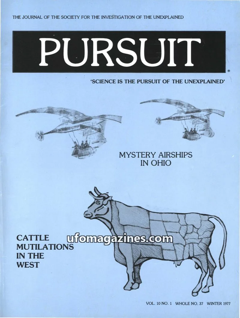 Cover of THE JOURNAL OF THE SOCIETY FOR THE INVESTIGATION OF THE UNEXPLAINED issue VOL. 10 NO. 1: PURSUIT