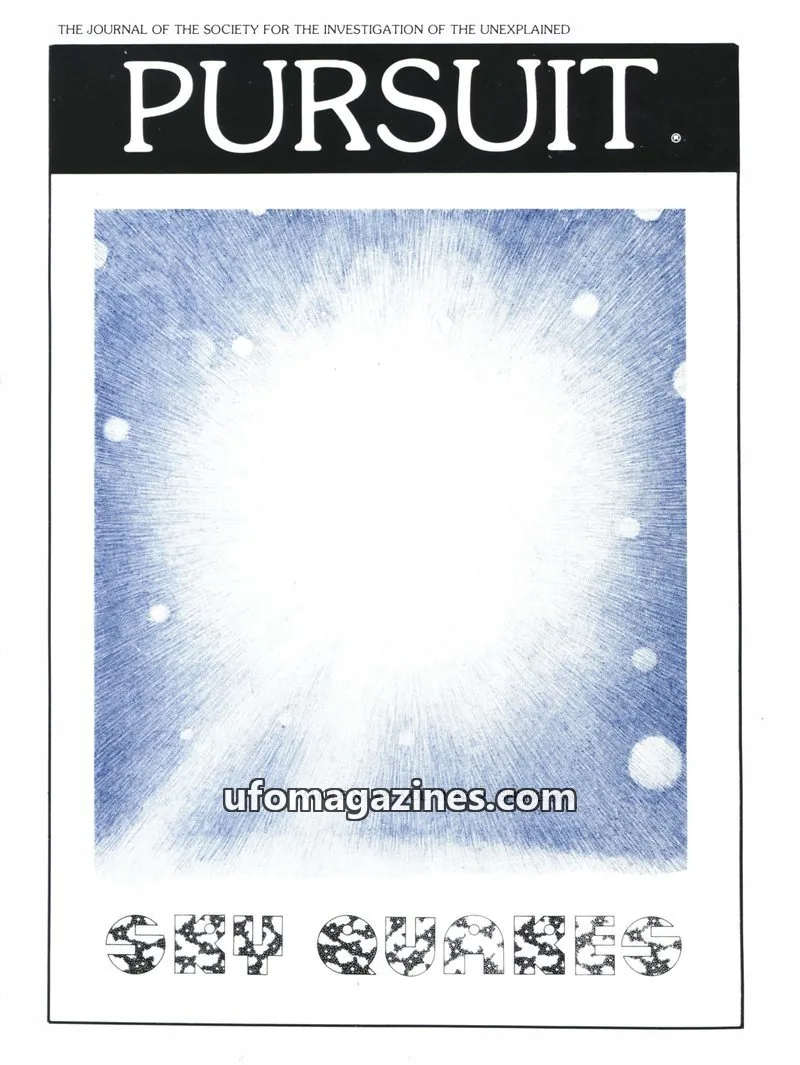 Cover of THE SOCIETY FOR THE INVESTIGATION OF THE UNEXPLAINED issue VOL. 11, No. 2: PURSUIT