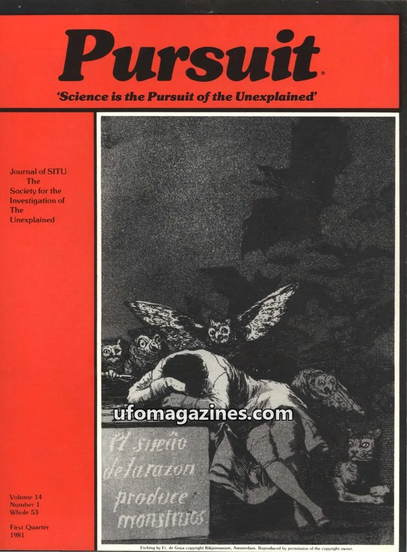 Cover of Society for the Investigation of The Unexplained (SITU) issue 1: Pursuit