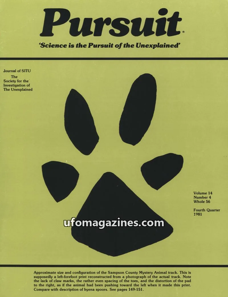 Cover of The Society for the Investigation of The Unexplained issue 4: Pursuit