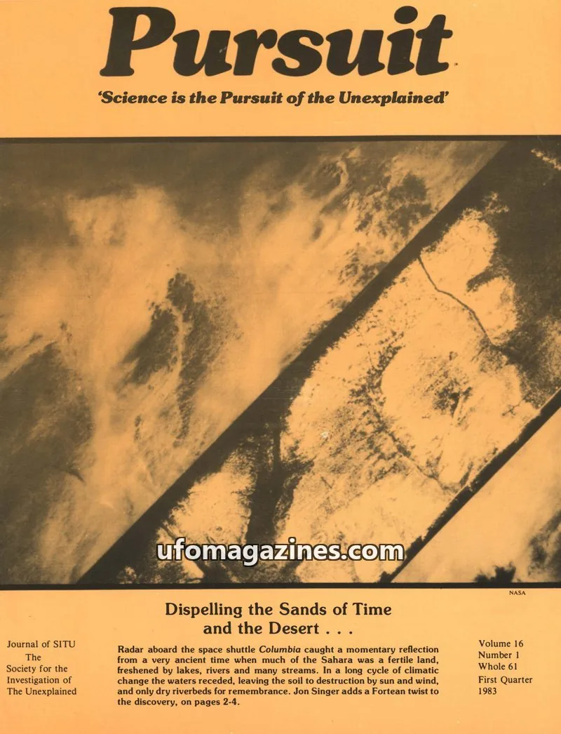 Cover of The Society for the Investigation of The Unexplained issue 1: Pursuit