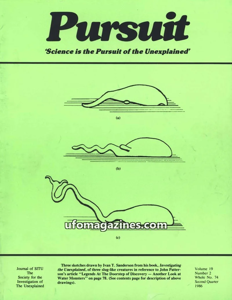 Cover of The Society for the Investigation of The Unexplained issue 2: Pursuit
