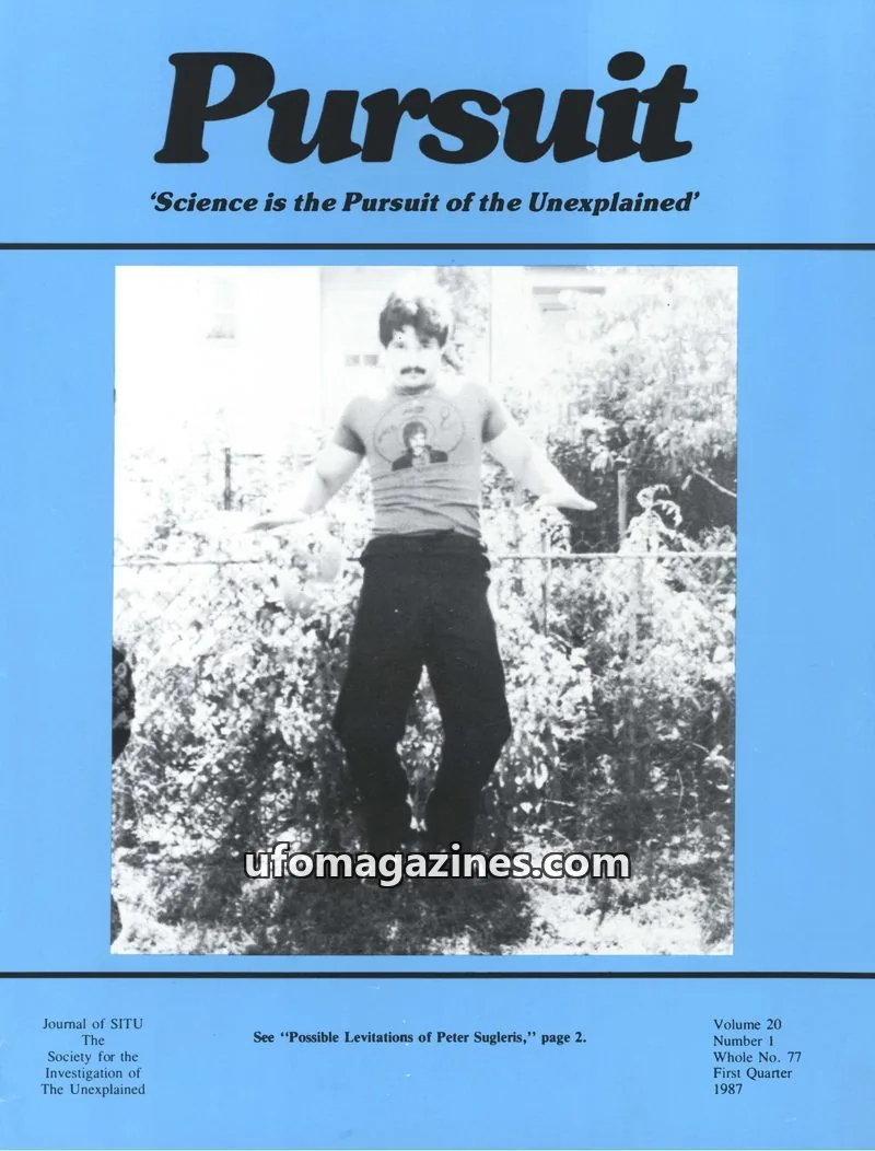 Cover of The Society for the Investigation of The Unexplained issue 1: Pursuit