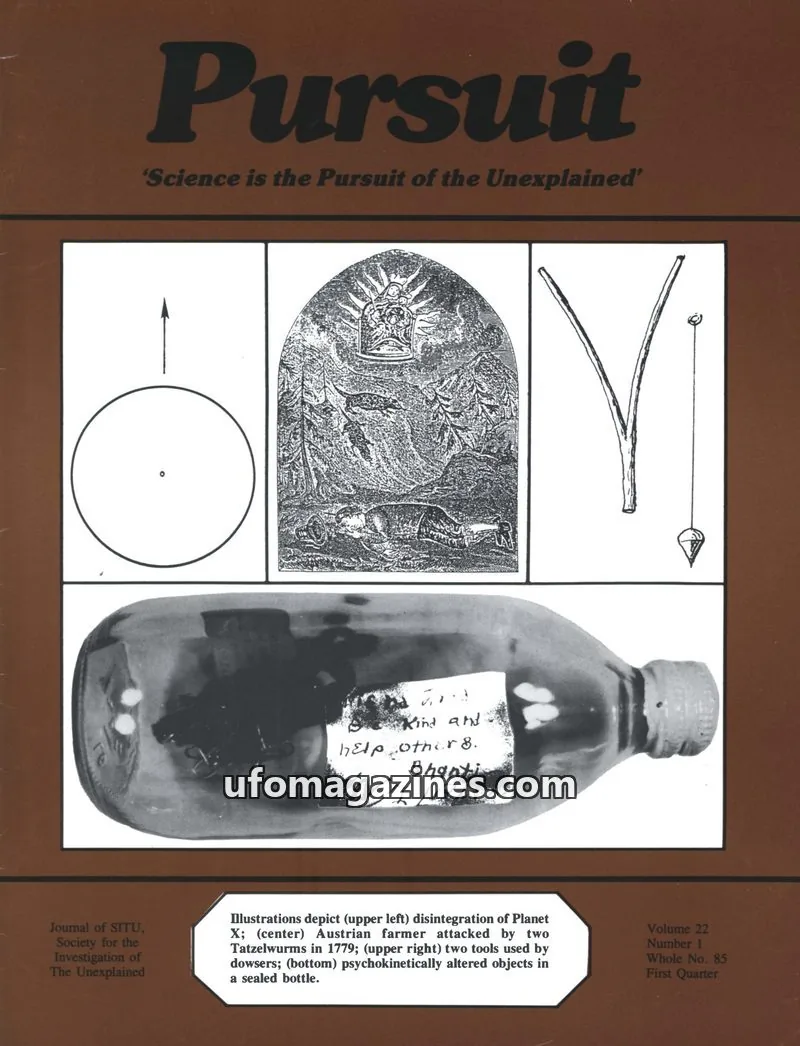 Cover of The Society for the Investigation of the Unexplained issue 1: Pursuit