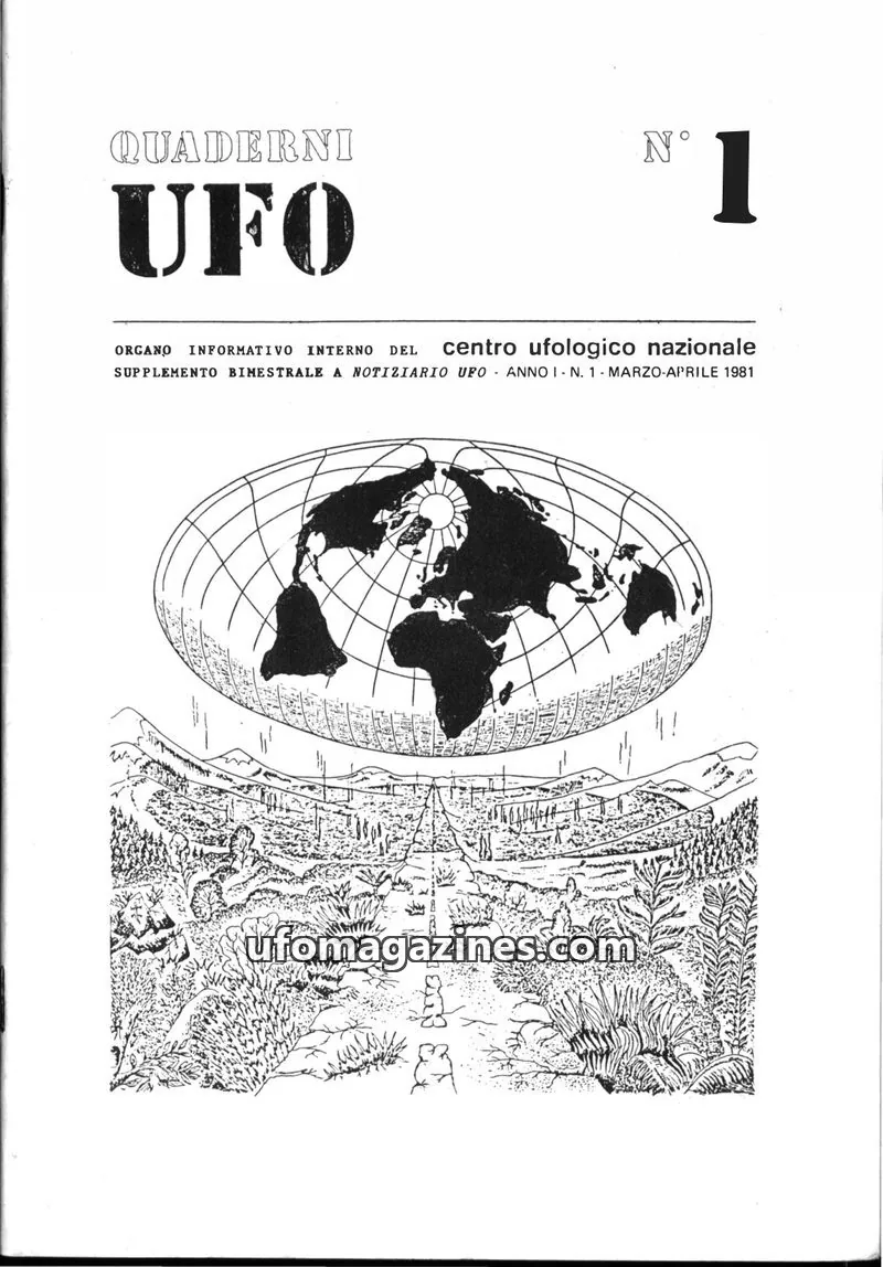 Cover of Quaderni UFO (CUN) issue 1: QUADERNI UFO