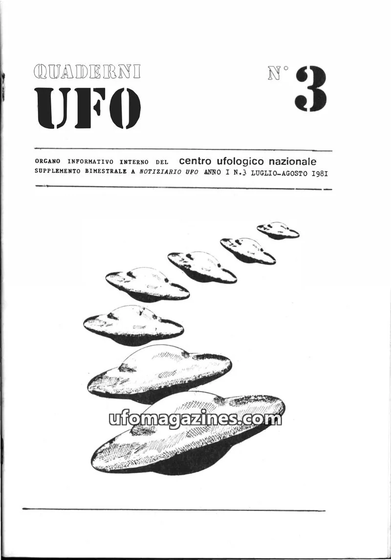 Cover of Quaderni UFO (CUN) issue 3: QUADERNI UFO