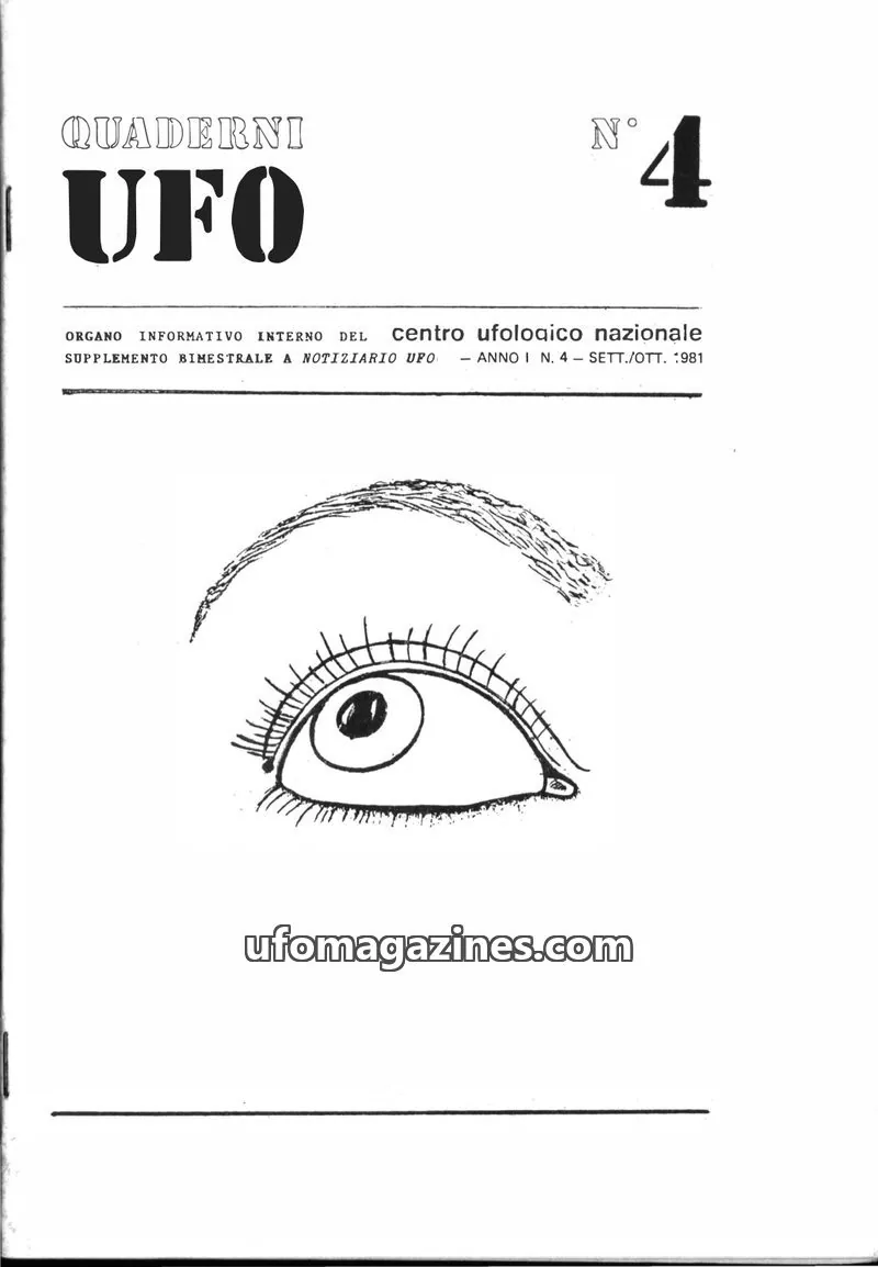 Cover of Quaderni UFO (CUN) issue 4: QUADERNI UFO