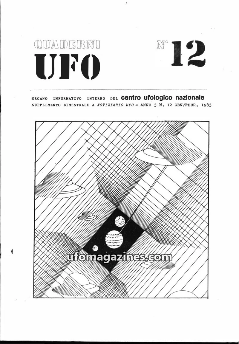 Cover of Quaderni UFO (CUN) issue 12: QUADERNI UFO