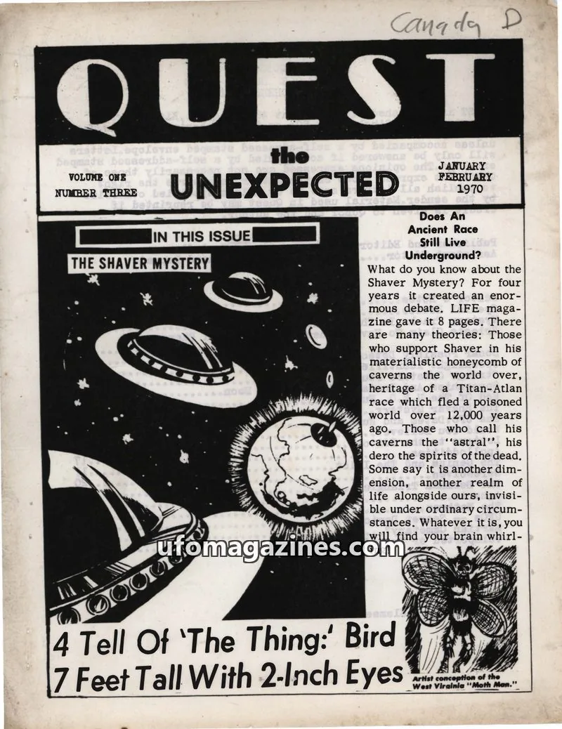 Cover of QUEST issue VOLUME ONE NUMBER THREE: QUEST
