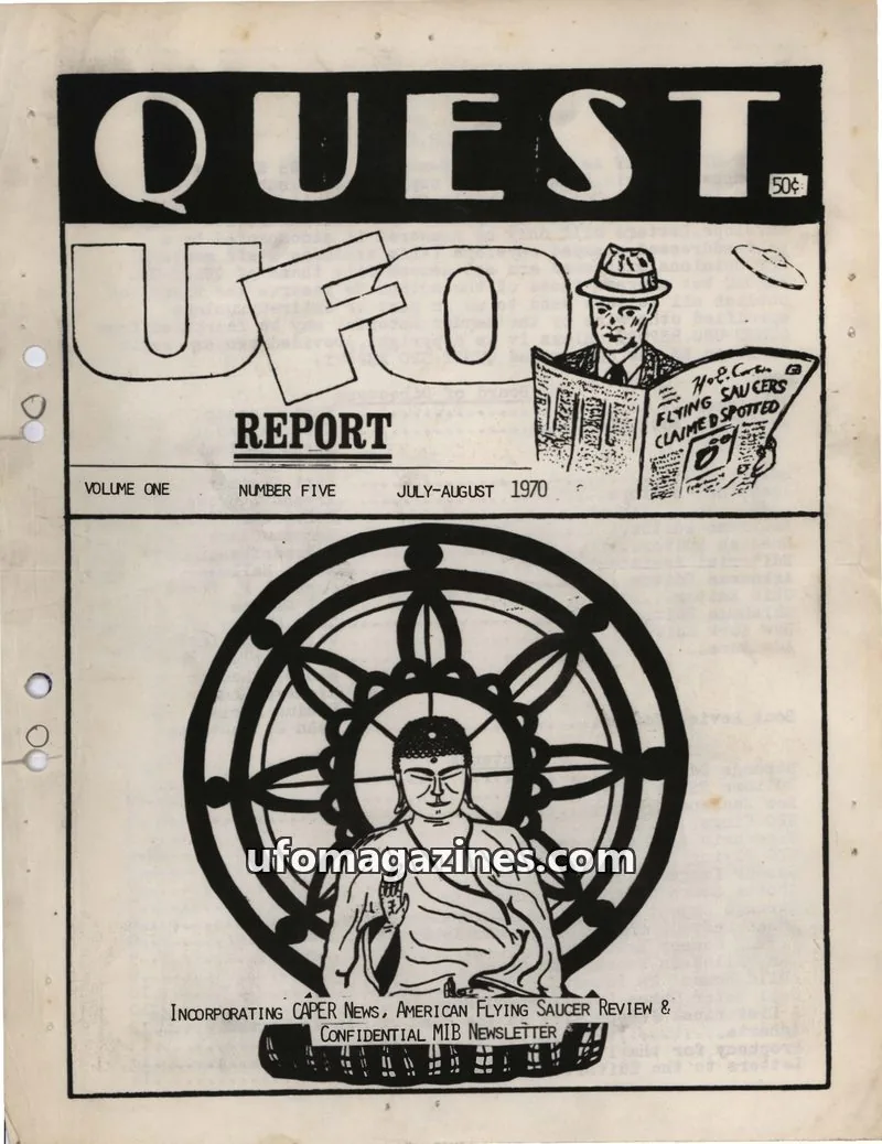 Cover of Quest (Kurt Glemser) issue FIVE: QUEST UFO REPORT