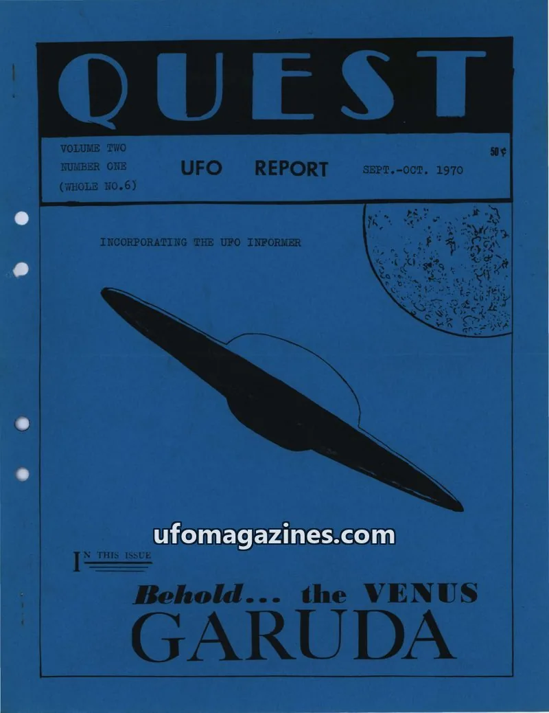Cover of Quest (Kurt Glemser) issue VOLUME TWO NUMBER ONE (WHOLE NO.6): QUEST