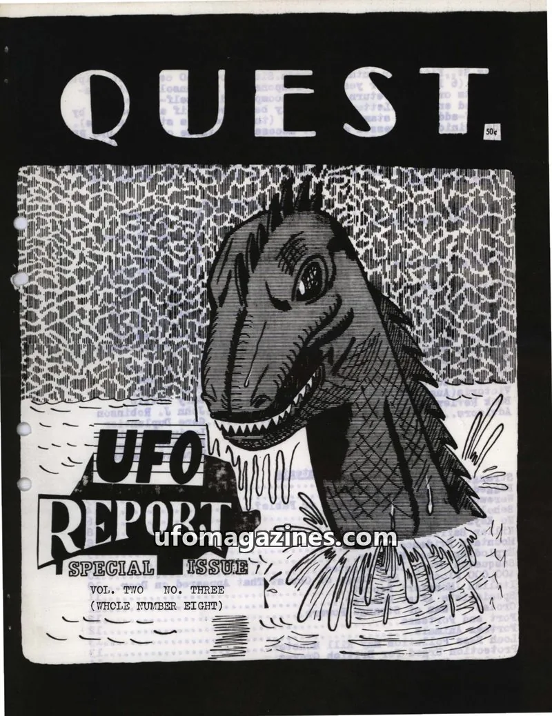 Cover of GALAXY PRESS issue VOL. TWO NO. THREE (WHOLE NUMBER EIGHT): QUEST. UFO REPORT