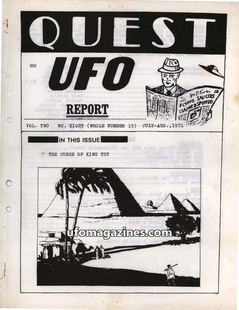 Cover of GALAXY PRESS issue NO. EIGHT (WHOLE NUMBER 13): QUEST UFO REPORT