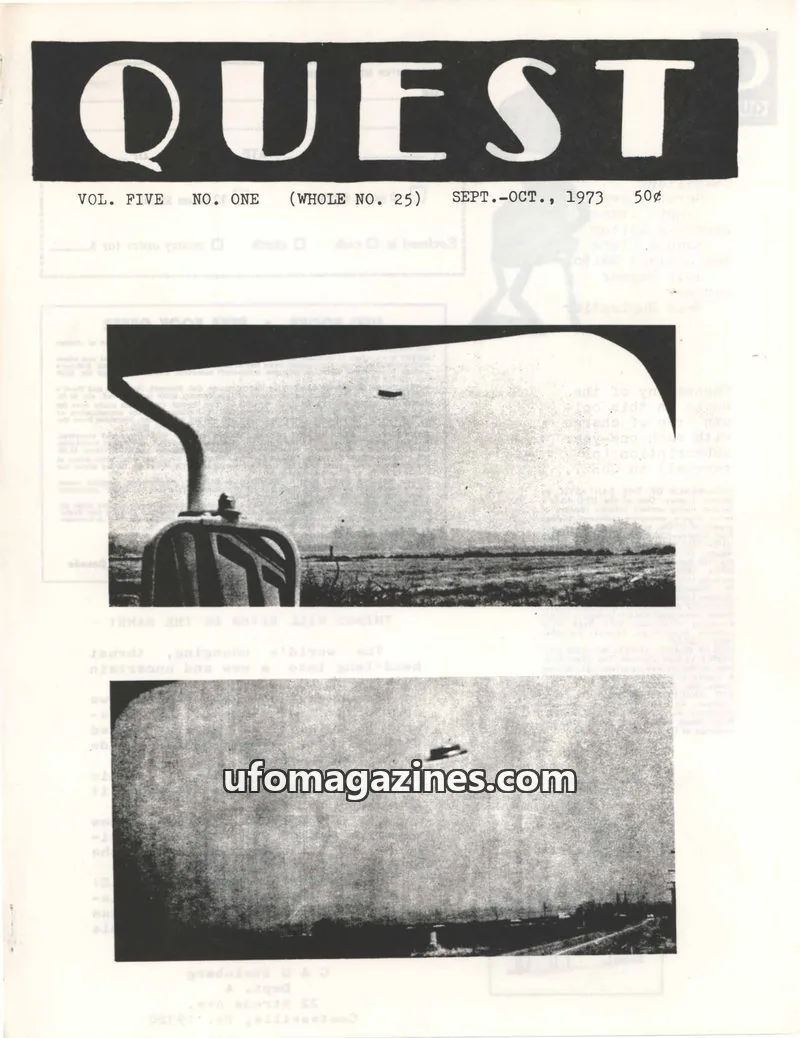 Cover of GALAXY PRESS issue VOL. FIVE NO. ONE (WHOLE NO. 25): QUEST