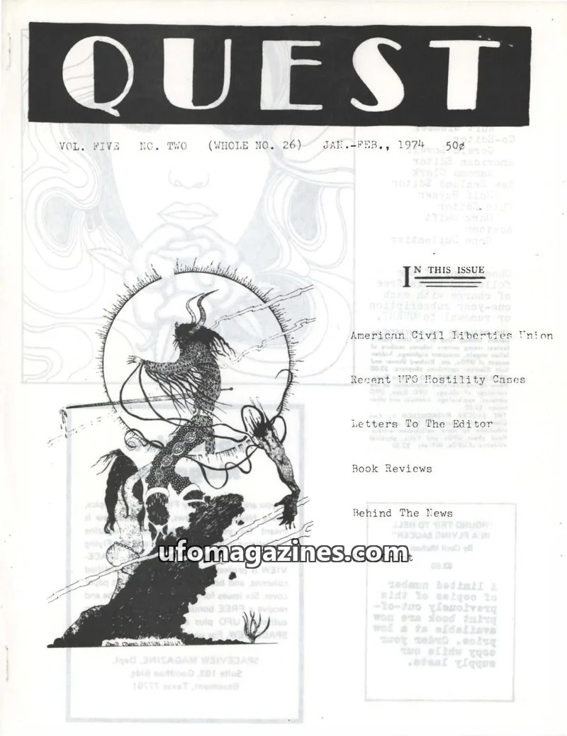 Cover of QUEST issue NO. TWO (WHOLE NO. 26): QUEST
