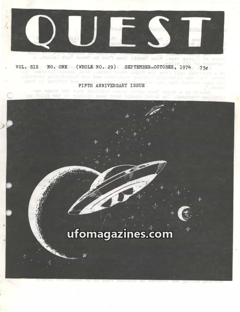 Cover of International UFO Bureau, Inc. issue NO. ONE (WHOLE NO. 29): QUEST