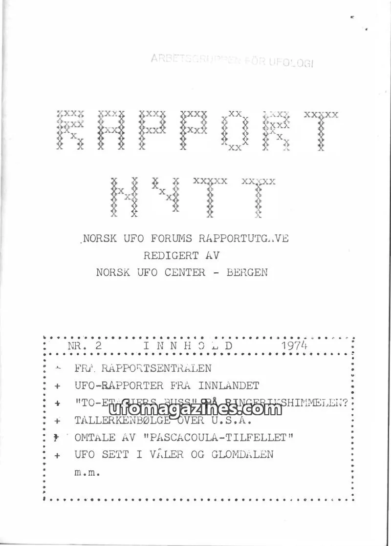 Cover of Rapportnytt issue NR. 2: RAPPORT NYTT