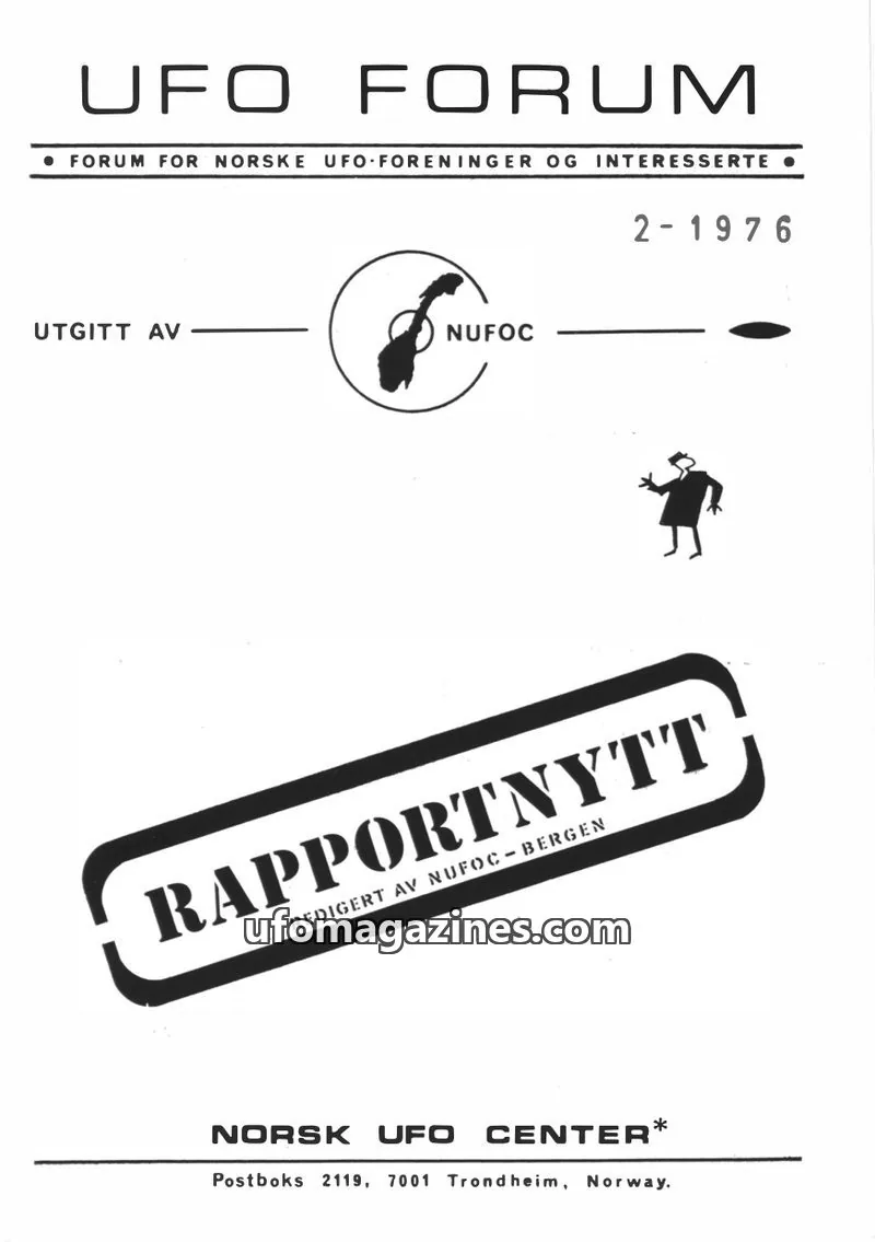 Cover of Rapportnytt issue 2-1976: UFO FORUM
