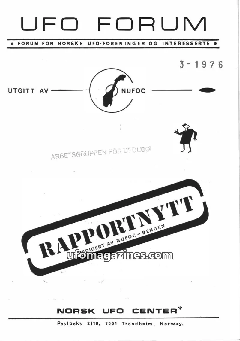 Cover of Rapportnytt issue 3: UFO FORUM