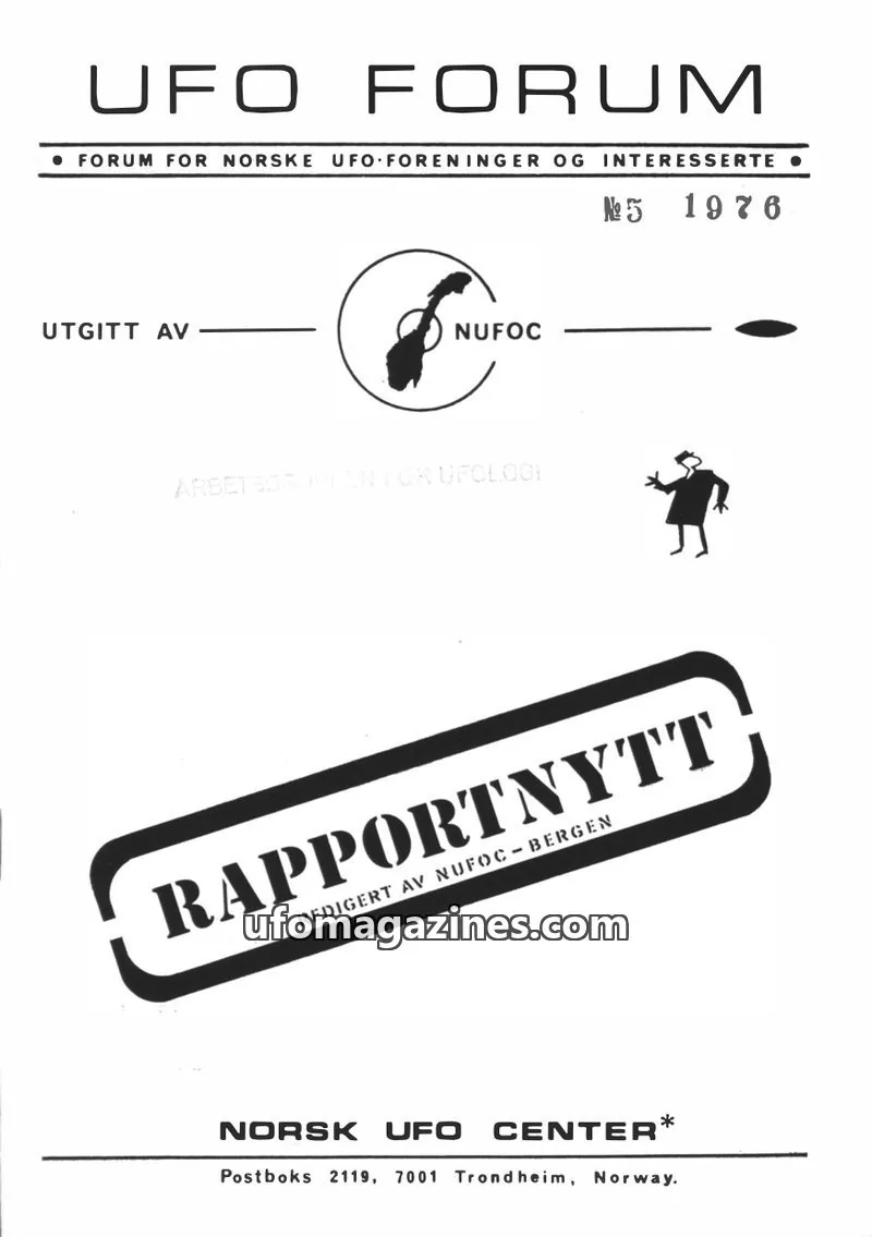 Cover of Rapportnytt issue 5: UFO FORUM