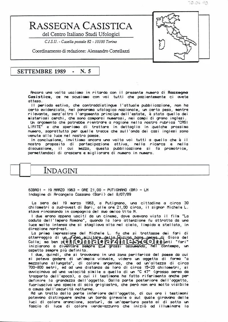 Cover of Rassegna Casistica (CISU) issue 5: RASSEGNA CASISTICA