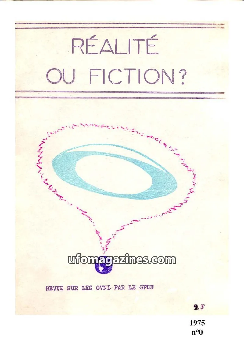 Cover of Realite ou Fiction issue n°0: RÉALITÉ OU FICTION?