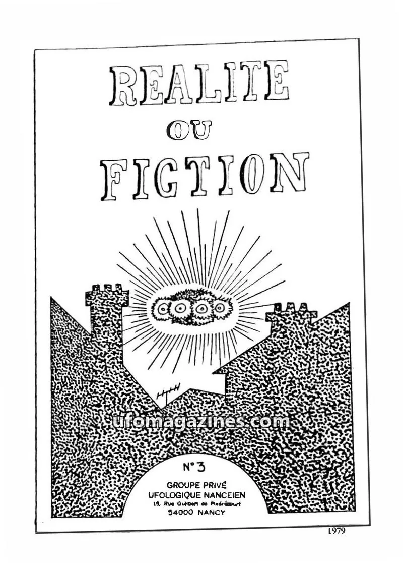 Cover of GROUPE PRIVE UFOLOGIQUE NANCEIEN issue N°3: REALITE OU FICTION